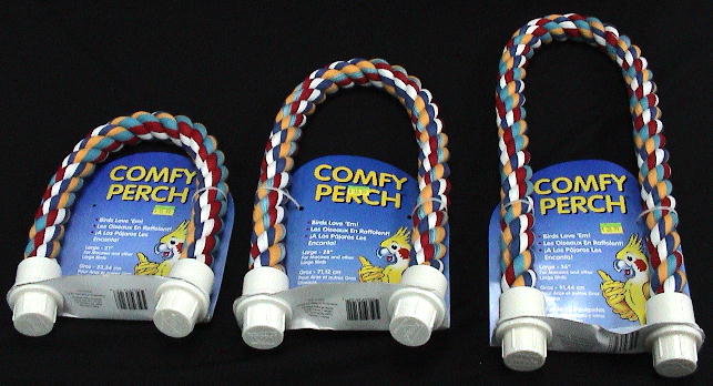 Comfy Rope Perches: Large 1 1/4" Diameter (3 Lengths)